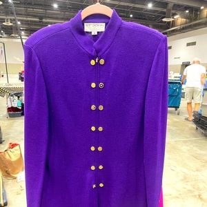 St John by Marie Purple Jacket Stunning size 10